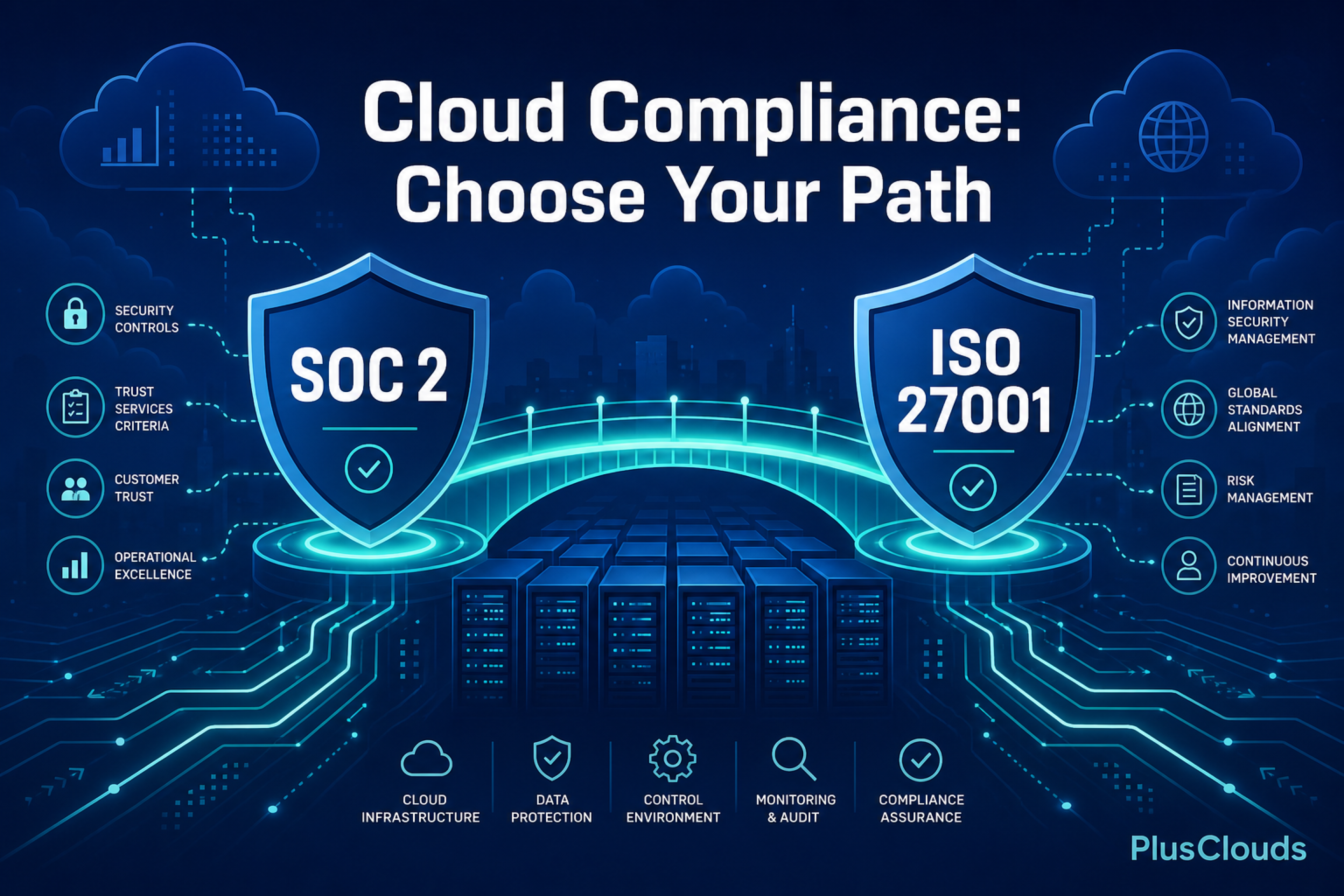 ISO 27001 vs SOC 2 for Cloud Businesses: How to Choose Your Compliance Path and Use Your Infrastructure as Evidence
